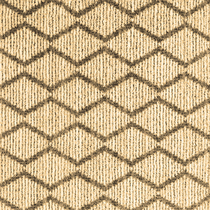 Square Machine Washable Trellis Brown Modern Rug, wshcon3055brn
