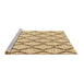 Sideview of Machine Washable Trellis Brown Modern Rug, wshcon3055brn