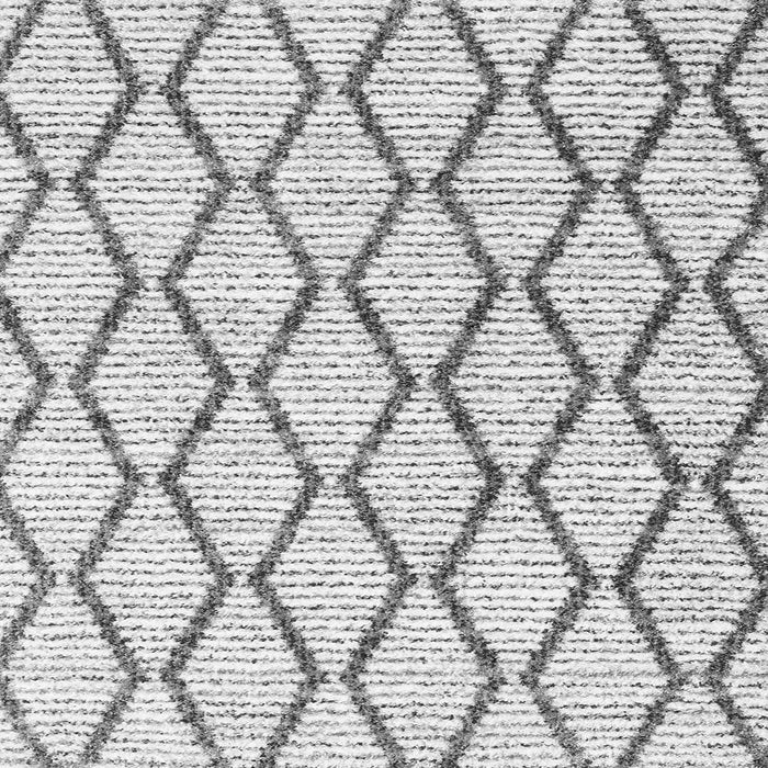 Round Machine Washable Trellis Gray Modern Rug, wshcon3055gry