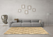 Machine Washable Trellis Brown Modern Rug in a Living Room,, wshcon3055brn