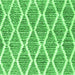 Serging Thickness of Trellis Green Modern Rug, con3056grn