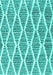 Machine Washable Trellis Turquoise Modern Area Rugs, wshcon3056turq