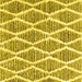 Square Machine Washable Trellis Yellow Modern Rug, wshcon3056yw