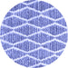 Round Trellis Blue Modern Rug, con3056blu