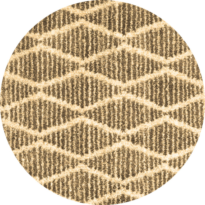 Round Trellis Brown Modern Rug, con3056brn