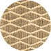 Round Trellis Brown Modern Rug, con3056brn