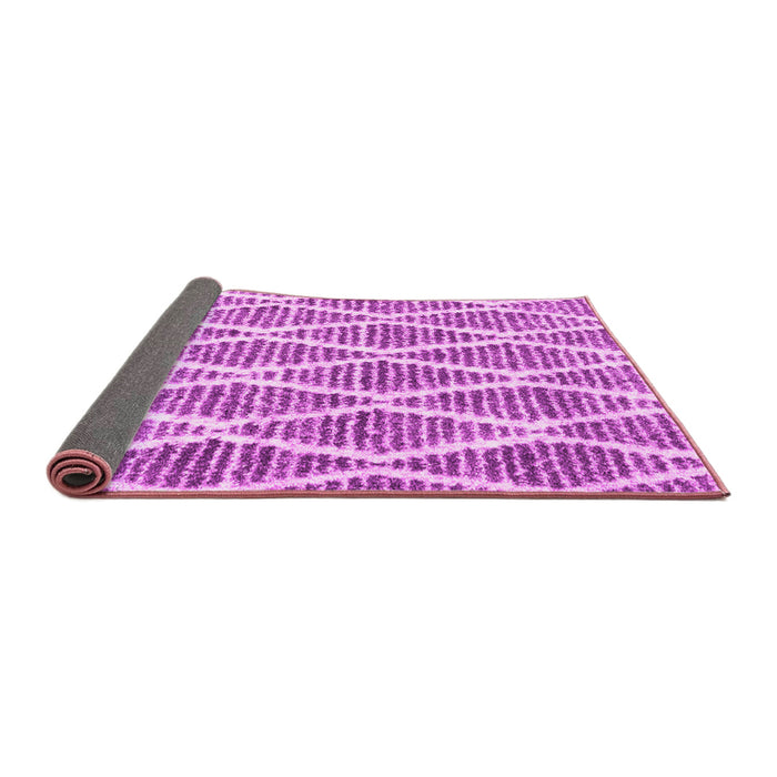 Sideview of Trellis Pink Modern Rug, con3056pnk