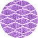 Round Trellis Purple Modern Rug, con3056pur