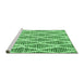 Sideview of Machine Washable Trellis Emerald Green Modern Area Rugs, wshcon3056emgrn