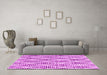 Machine Washable Trellis Pink Modern Rug in a Living Room, wshcon3056pnk