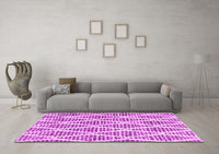 Machine Washable Trellis Pink Modern Rug, wshcon3056pnk