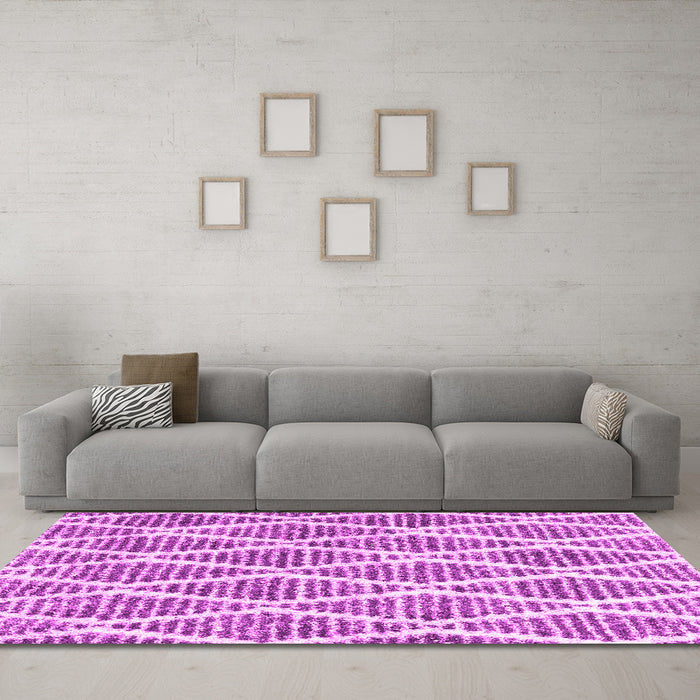 Machine Washable Trellis Pink Modern Rug in a Living Room, wshcon3056pnk