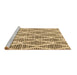 Sideview of Machine Washable Trellis Brown Modern Rug, wshcon3056brn