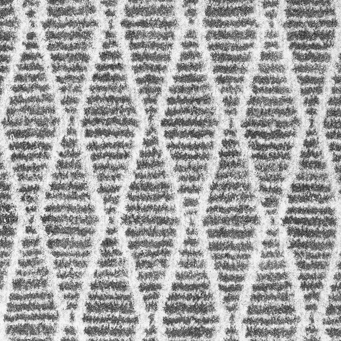 Serging Thickness of Machine Washable Trellis Gray Modern Rug, wshcon3056gry