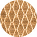 Square Trellis Orange Modern Rug, con3056org