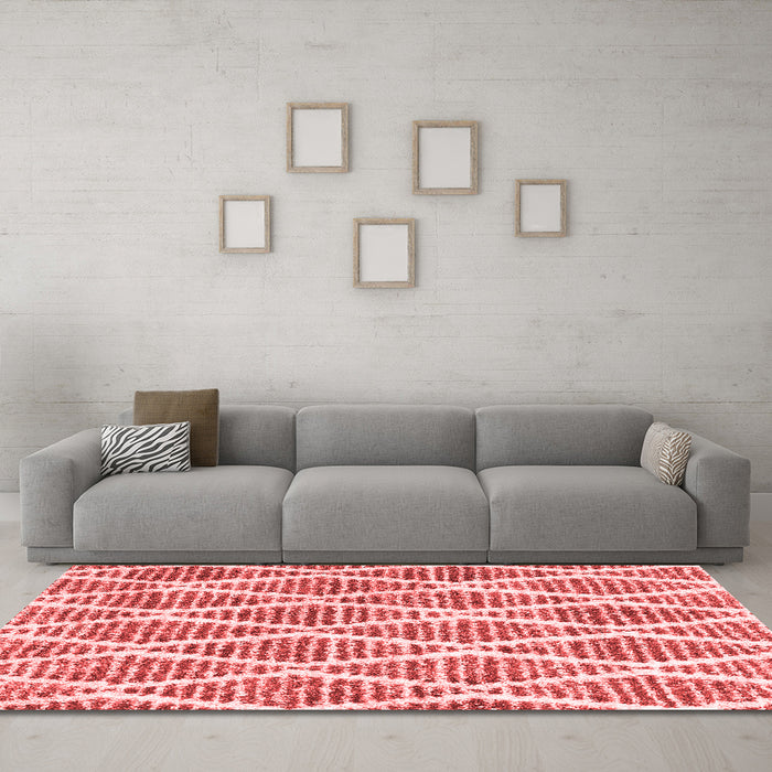 Modern Red Washable Rugs