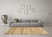 Machine Washable Trellis Brown Modern Rug in a Living Room,, wshcon3057brn