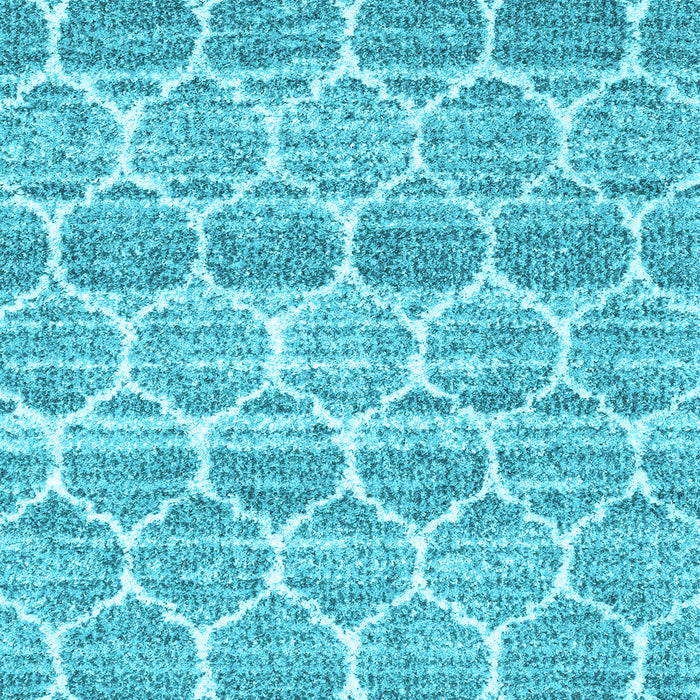 Machine Washable Trellis Light Blue Modern Rug, wshcon3057lblu