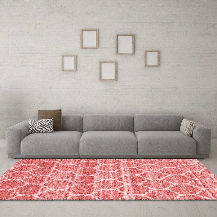 Modern Red Washable Rugs