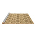 Sideview of Machine Washable Trellis Brown Modern Rug, wshcon3057brn