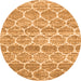 Square Trellis Orange Modern Rug, con3057org