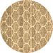 Round Trellis Brown Modern Rug, con3057brn