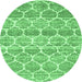 Round Trellis Emerald Green Modern Rug, con3057emgrn