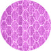 Round Trellis Pink Modern Rug, con3057pnk