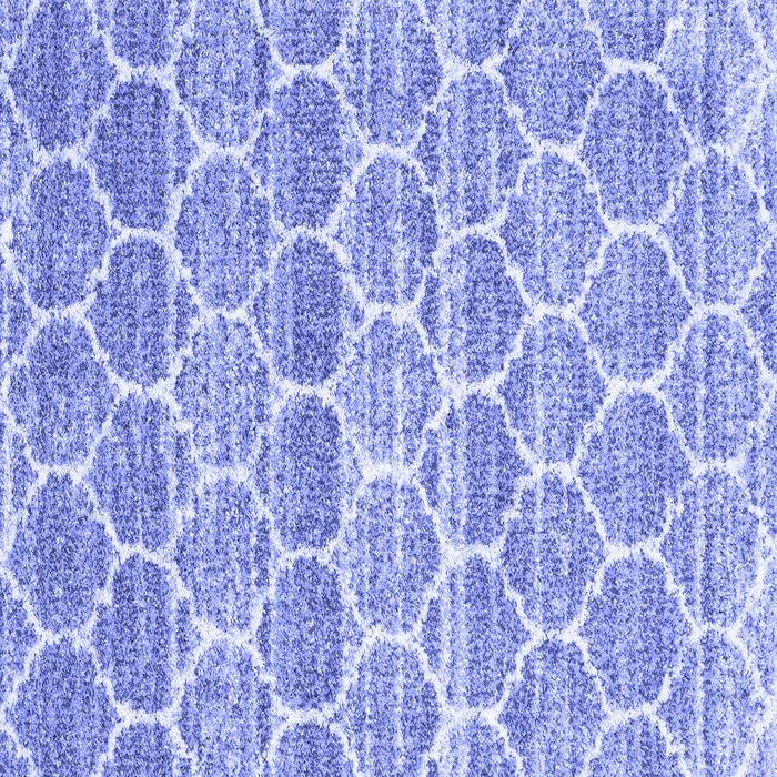 Square Machine Washable Trellis Blue Modern Rug, wshcon3057blu