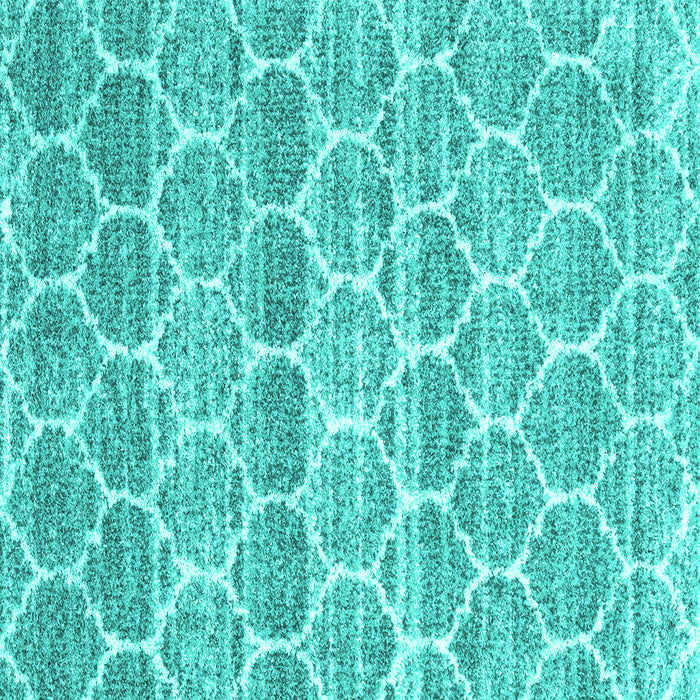 Square Machine Washable Trellis Turquoise Modern Area Rugs, wshcon3057turq