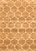 Serging Thickness of Machine Washable Trellis Orange Modern Area Rugs, wshcon3057org