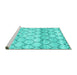 Sideview of Trellis Turquoise Modern Area Rugs, wshcon3058turq