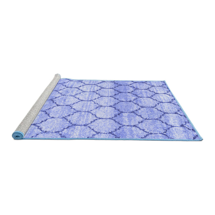 Sideview of Trellis Blue Modern Rug, wshcon3058blu