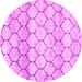 Round Trellis Pink Modern Rug, wshcon3058pnk