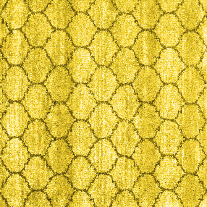 Square Trellis Yellow Modern Rug, wshcon3058yw