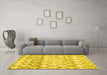 Trellis Yellow Modern Rug in a Living Room, wshcon3058yw