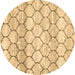 Round Trellis Brown Modern Rug, con3058brn