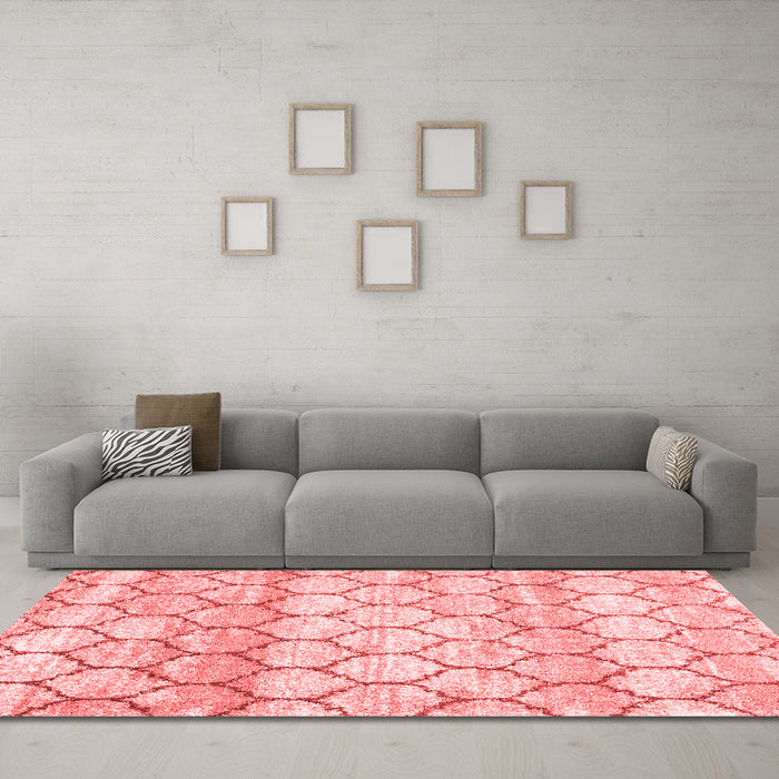 Modern Red Washable Rugs