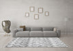 Trellis Gray Modern Rug in a Living Room,, wshcon3058gry