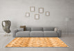 Trellis Orange Modern Area Rugs in a Living Room, wshcon3058org