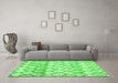 Trellis Green Modern Area Rugs in a Living Room,, wshcon3058grn