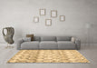 Trellis Brown Modern Rug in a Living Room,, wshcon3058brn