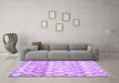 Trellis Purple Modern Area Rugs in a Living Room, wshcon3058pur