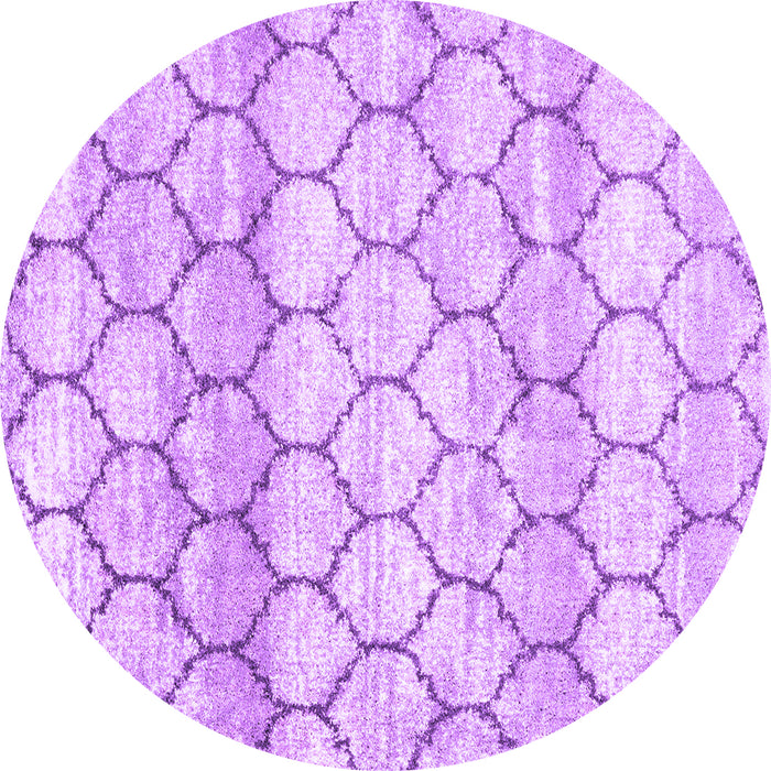 Round Trellis Purple Modern Area Rugs, wshcon3058pur