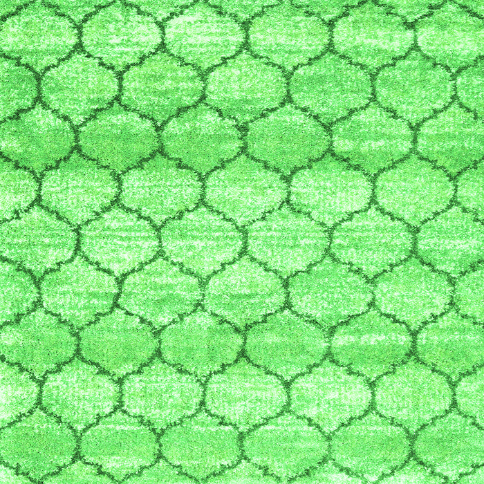 Round Trellis Green Modern Area Rugs, wshcon3058grn