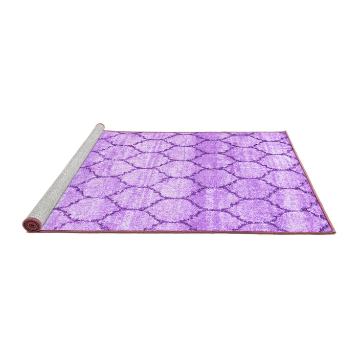 Sideview of Trellis Purple Modern Area Rugs, wshcon3058pur