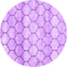 Round Trellis Purple Modern Rug, con3058pur