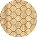 Round Trellis Brown Modern Rug, wshcon3059brn