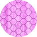 Round Trellis Pink Modern Rug, con3059pnk