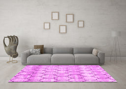 Trellis Pink Modern Rug in a Living Room, wshcon3059pnk